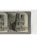 Stereoscope Cathedral of Reims France Photo Keystone View Company 1920&#39;s - $22.77 CAD