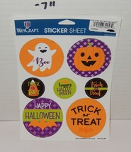 WinCraft Halloween Multi Sticker Sheet Ghost Orange Green jack-o&#39;-lantern - $183.21 MXN