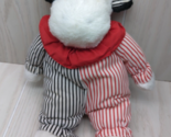Carter&#39;s Prestige Plush Black white red cow baby rattle striped red clow... - $24.74