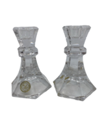 Crystal Clear Lead Crystal Taper Candle Holders Set of 2 Austria - €16,21 EUR