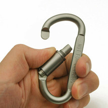 Carabiner Clip D Shape Screw Lock Rope Buckle Portable Hanger Camping EDC Tool - £3.10 GBP