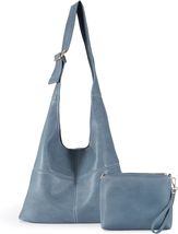 Hobo Bags Purse Women Ultra Soft Foldable Shoulder Slouchy Handbags Coin Purse - £29.22 GBP