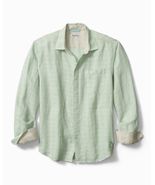 Tommy Bahama Mens Ventana Plaid Button Up Shirt Spring Lime 100% Linen L... - €68,18 EUR