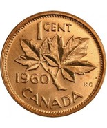 1960 Canada 1 cent coin Brilliant Uncirculated - $0.99