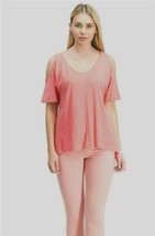 Calvin Klein Women&#39;s Cold Shoulder Short Sleeve Top, Pink, M - $10.89