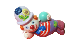 Vintage 1986 Hand Painted Ceramic Clown Figurine Laying Down 7.5&quot;L - £9.48 GBP