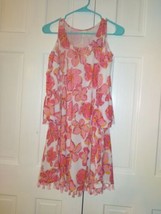 Womens Simply Southern Belle Sleeve Tassle Colorful Floral Dress Size Small - $31.58
