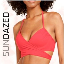 SUNDAZED 32DD Bikini top Swimsuit Simone Halter WRAP Swimwear Bathing Suit - $17.77