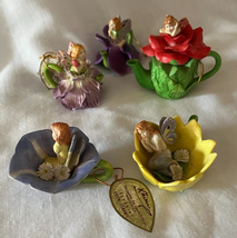 KHIEN Miniature Decorative Ceramic Fairy Teapots and Teacups - £34.18 GBP