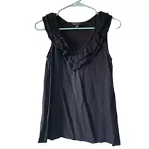 Banana Republic Ruffle Tank Top Black Size X-Small - $12.00