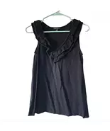 Banana Republic Ruffle Tank Top Black Size X-Small - $12.00