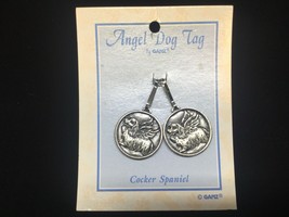 2 X Cocker Spaniel Dog Tag Guardian Angel Pewter Protection Medal Médaille Chien - £9.35 GBP