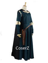 Brave Princess Dress Merida Costume, Merida Dress with Cape - $135.00