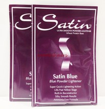 2 Of Satin Ultra Smooth Blue Powder Lightener Bleach Wheat Protein Base 1oz Each - £5.58 GBP