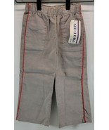AJ) Vintage Healthtex Boys Gray Red Corduroy Pants Size 3T Cotton Polyester - $27.29 CAD