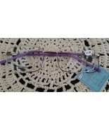 Purple &amp; Silver Metal Framed ~ Spring Temple ~ +1.50 Reading Glasses ~ D101 - $28.05 CAD