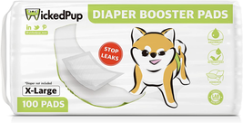 WICKEDPUP Dog Diaper Liners Booster Pads for Male and Female Dogs, 100Ct | Dispo - £34.15 GBP