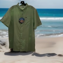 NEW Columbia Slack Tide Camp PFG Key West Green SS Button Up Shirt Men&#39;s... - $39.59
