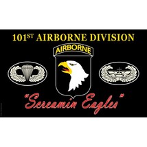 U.S. Army 101st Airborne Screaming Eagles Flag with Grommets 3ft x 5ft - £11.18 GBP