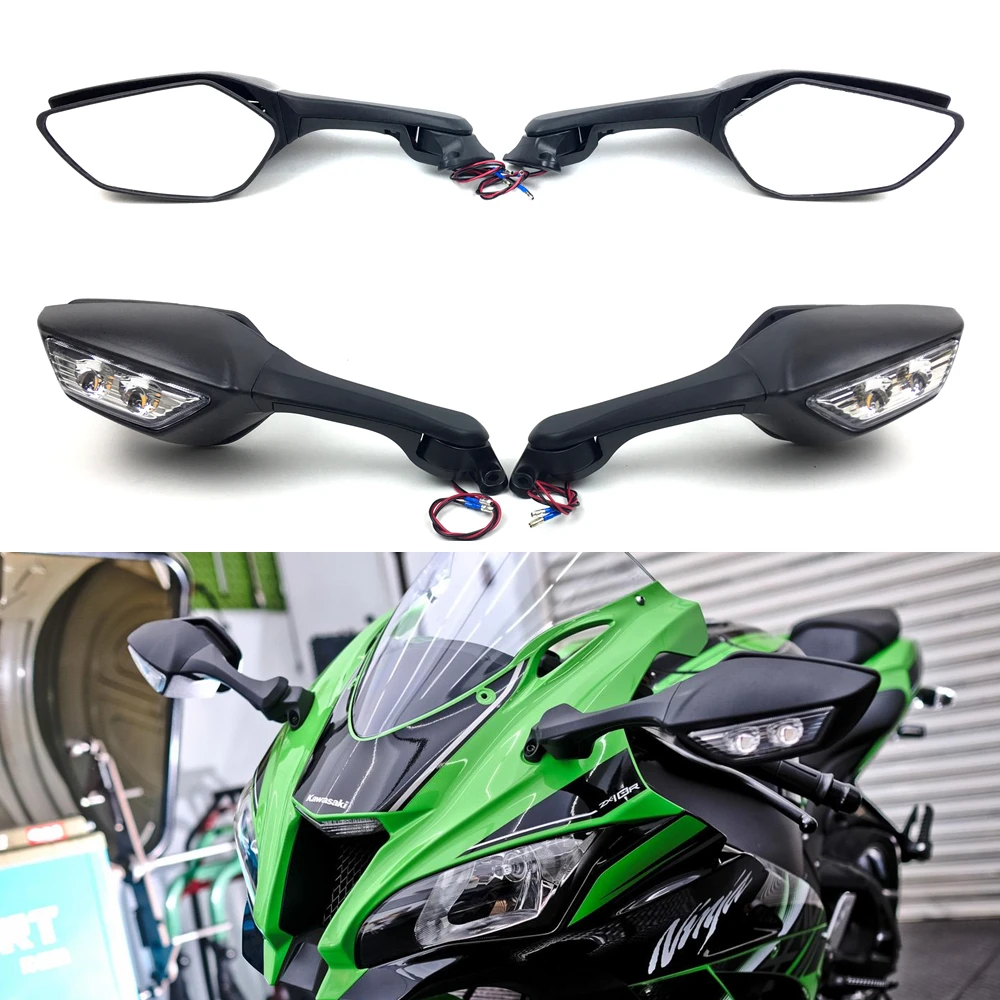 For Kawasaki Ninja ZX10R ZX-10R Zx 10R 2011-2015 2014 Motorcycle Mirror Led Turn - £49.17 GBP