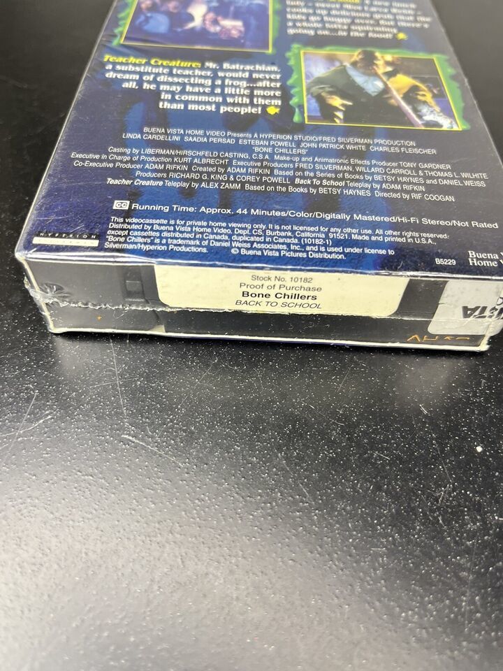 STILL SEALED VHS BONE CHILLERS BACK TO SCHOOL DISNEY HORROR Item image 3