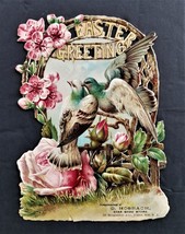 1880 Antique Hosback Union Hill Nj Star Shoe Store Die Cut Easter Die Cut Ad - £53.55 GBP