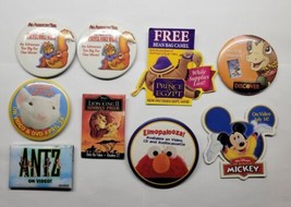 Children&#39;s Movie Button Pin Lot American Tail Elmo Disney Antz Stuart Li... - $19.79