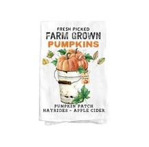 Farm Grown Pumpkins 100% Cotton Tea Towel, Dish Cloth, Kitchen Towel, Autumn - £9.64 GBP