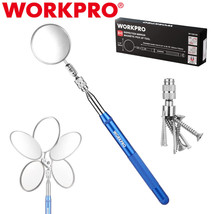 WORKPRO 2-in-1 Telescoping Inspection Mirror Magnetic Pick-Up Tool Round Mirrors - £26.37 GBP