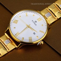 Brand New Designer Exclusive 22K 916% Gold Mens Man wrist Watch CZ Studd... - $9,266.40