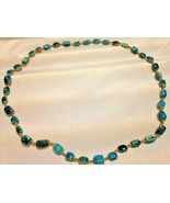 15&quot; Turquoise Ceramic and Coral Beaded Necklace - $65.78 CAD