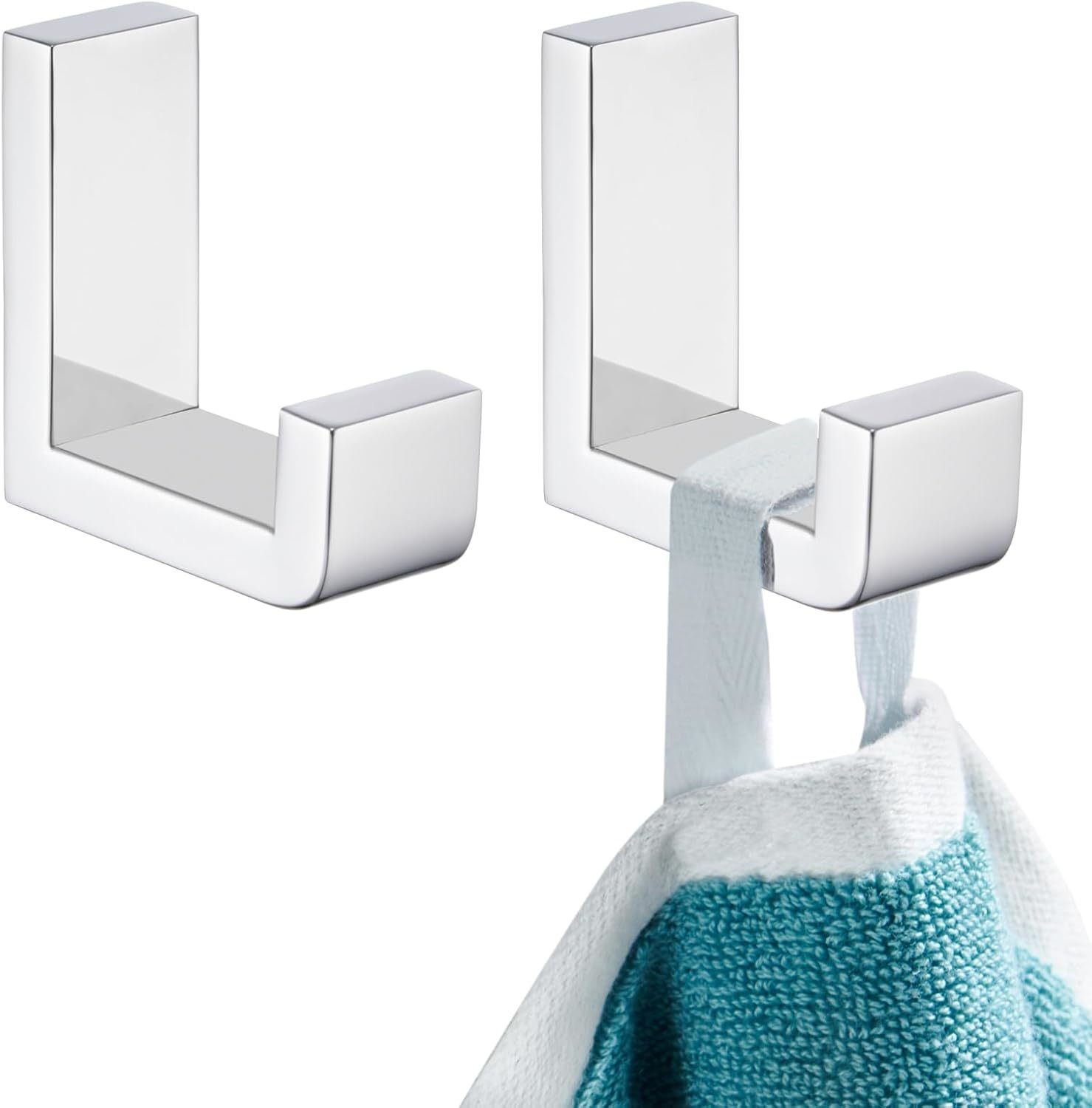Aplusee Polished Chrome Towel Hook 2 Pack, 304 Stainless Steel, Wall Mou... - $30.95