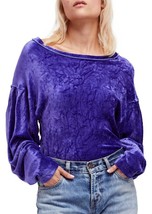 FREE PEOPLE Womens Top Nora Jane Layering Relaxed Night Purple Size XS O... - $54.86