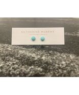Dainty Sterling Silver Turquoise Stud Earrings - $8.91