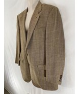 Brooks Brothers Mens 43L Brown Silk Blend Italian Made Blazer Suit Jacket - £52.60 GBP