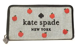 Kate Spade Ella Apple Toss Embroidered Denim Large Continental K8200 NWT - $1,254.27 MXN