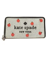 Kate Spade Ella Apple Toss Embroidered Denim Large Continental K8200 NWT - $1,260.72 MXN