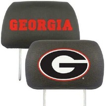 NCAA Georgia Bulldogs Headrest Cover Double Side Embroidered Pair by Fan... - £23.58 GBP