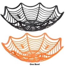 Halloween Plastic Spider Web Bowl - One - £5.39 GBP