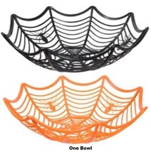 Halloween Plastic Spider Web Bowl - One - £5.10 GBP