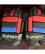 Adult Samurai Hockey  Gloves Blue RED  Black 11&quot; Large NEW - $61.08 CAD