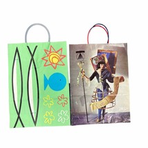 2 VTG Bloomingdales Paper Bag Laurie Rosenwald Fish 1990 &amp; Kern Vive La ... - $53.86