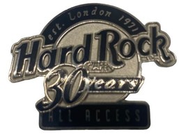 Hard Rock Cafe London est 1971 30 Years All Access Pin Vintage Black Grey - $7.91
