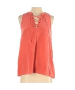 Joie | Coral Silk Lace-Up Tank Blouse, womens size XS - £38.03 GBP