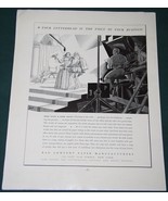 RAG CONTENT PAPER FORTUNE MAGAZINE AD CLIPPING VINTAGE 1937 - €21,44 EUR