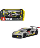 2020 Chevrolet Corvette C8R Race Diecast 1 24 Bburago Model - $814.11 MXN
