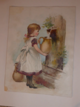 Vintage 1895 VTC Trade Card Lion Coffee Girl with Water Pitcher - £17.08 GBP