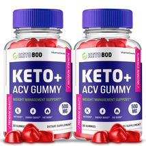 2 Pack KetoBod ACV Gummies Keto Bod Gummies Apple Cider Vinegar Max Strength - £58.74 GBP