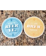 CRATE &amp; BARREL Set of 12 Beer Coasters New Sealed Fun Beer Sayings - £7.98 GBP