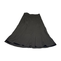 NYCO A-Line Skirt Women&#39;s Medium Black Rayon Stretch Pull On Pleated Hig... - £15.40 GBP